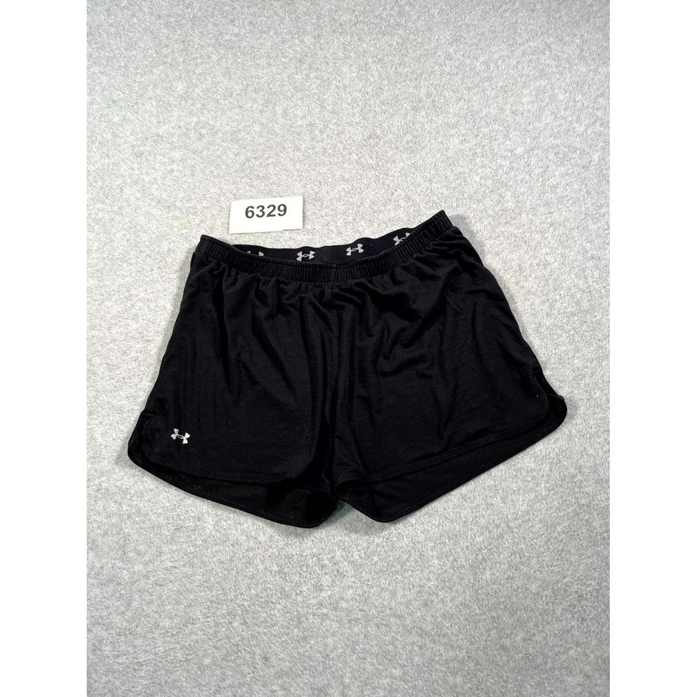 Under Armour Running Shorts Womens Small Black Elastic Waist Athletic Gym